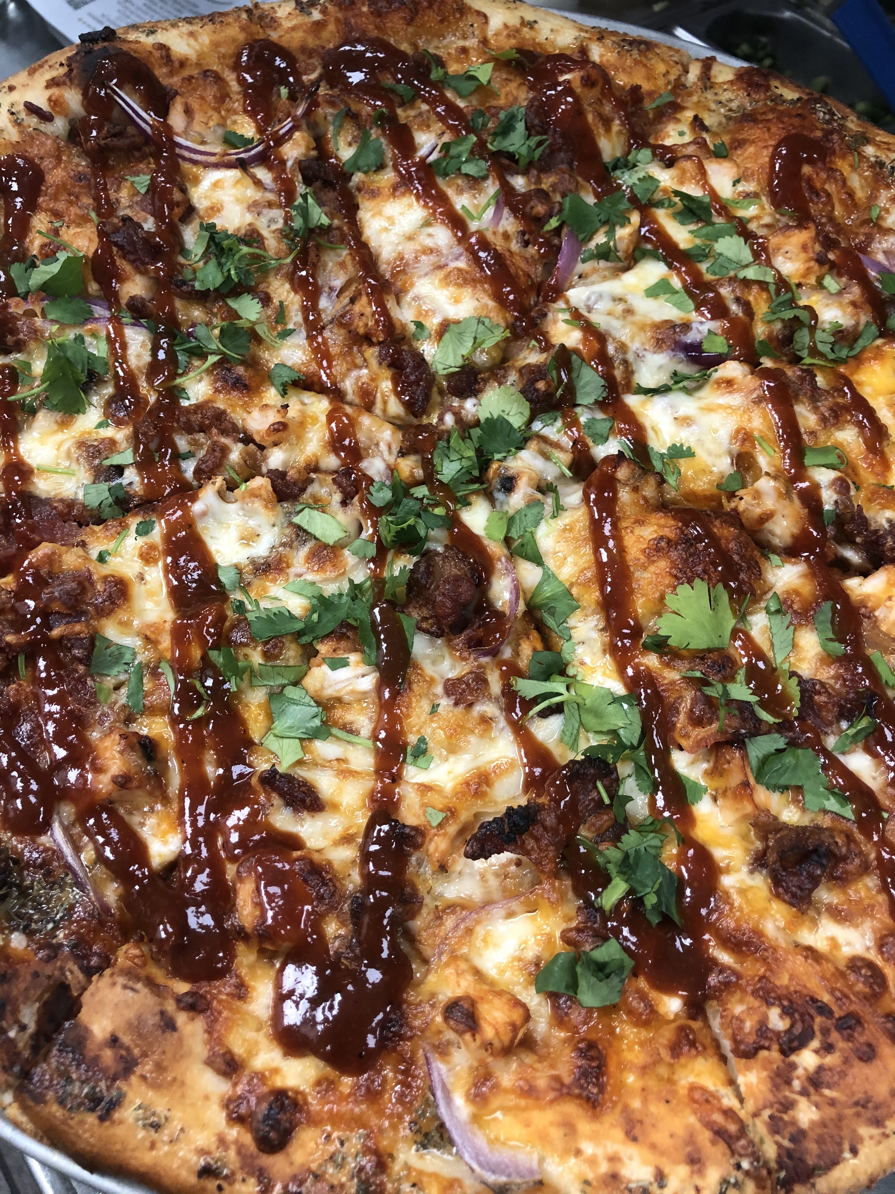 Order BBQ Pizza food online from One North Kitchen & Bar store, Jackson on bringmethat.com