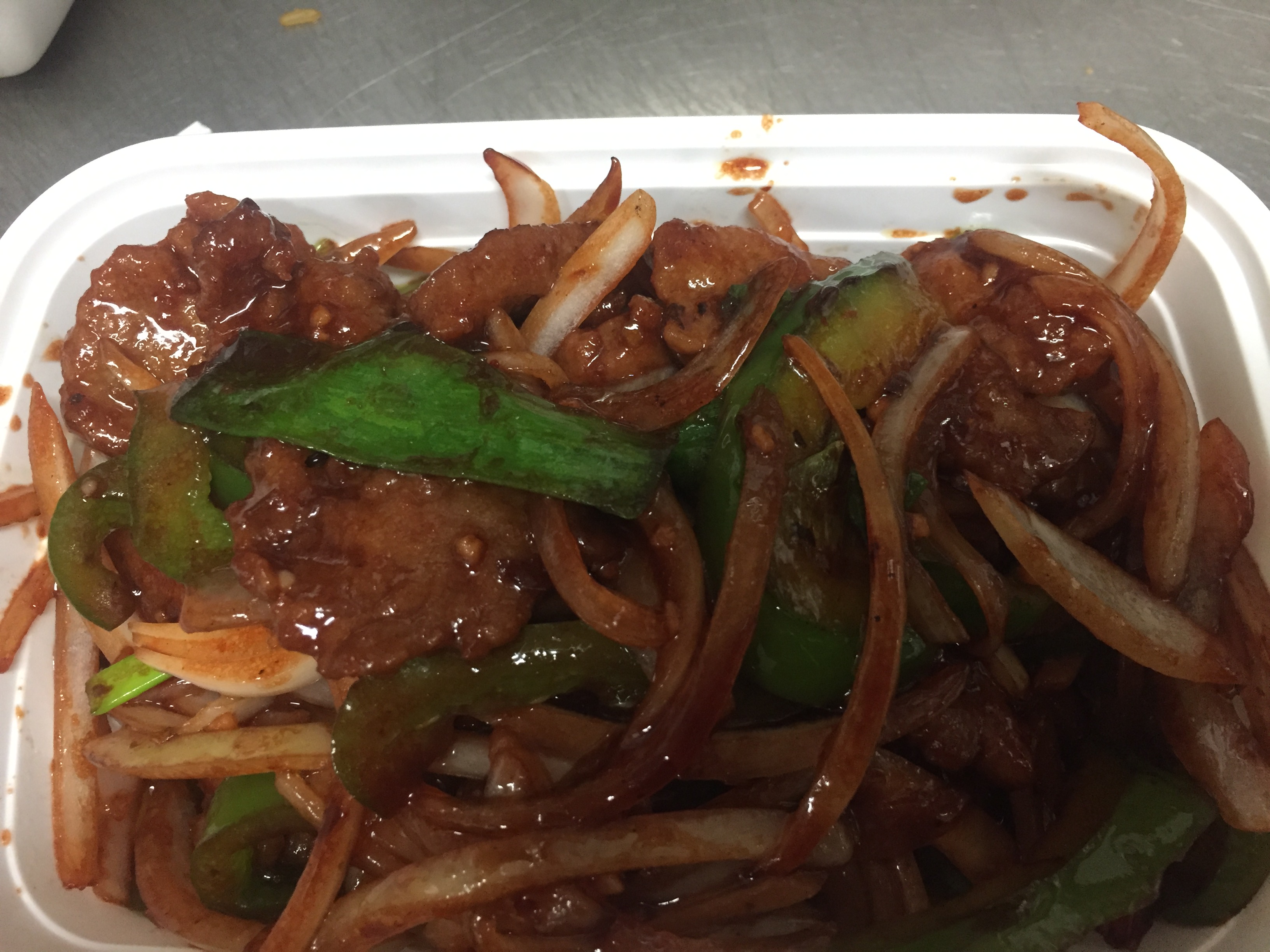 Order C5. Mongolian Beef food online from See Thru Chinese Kitchen store, Hillside on bringmethat.com