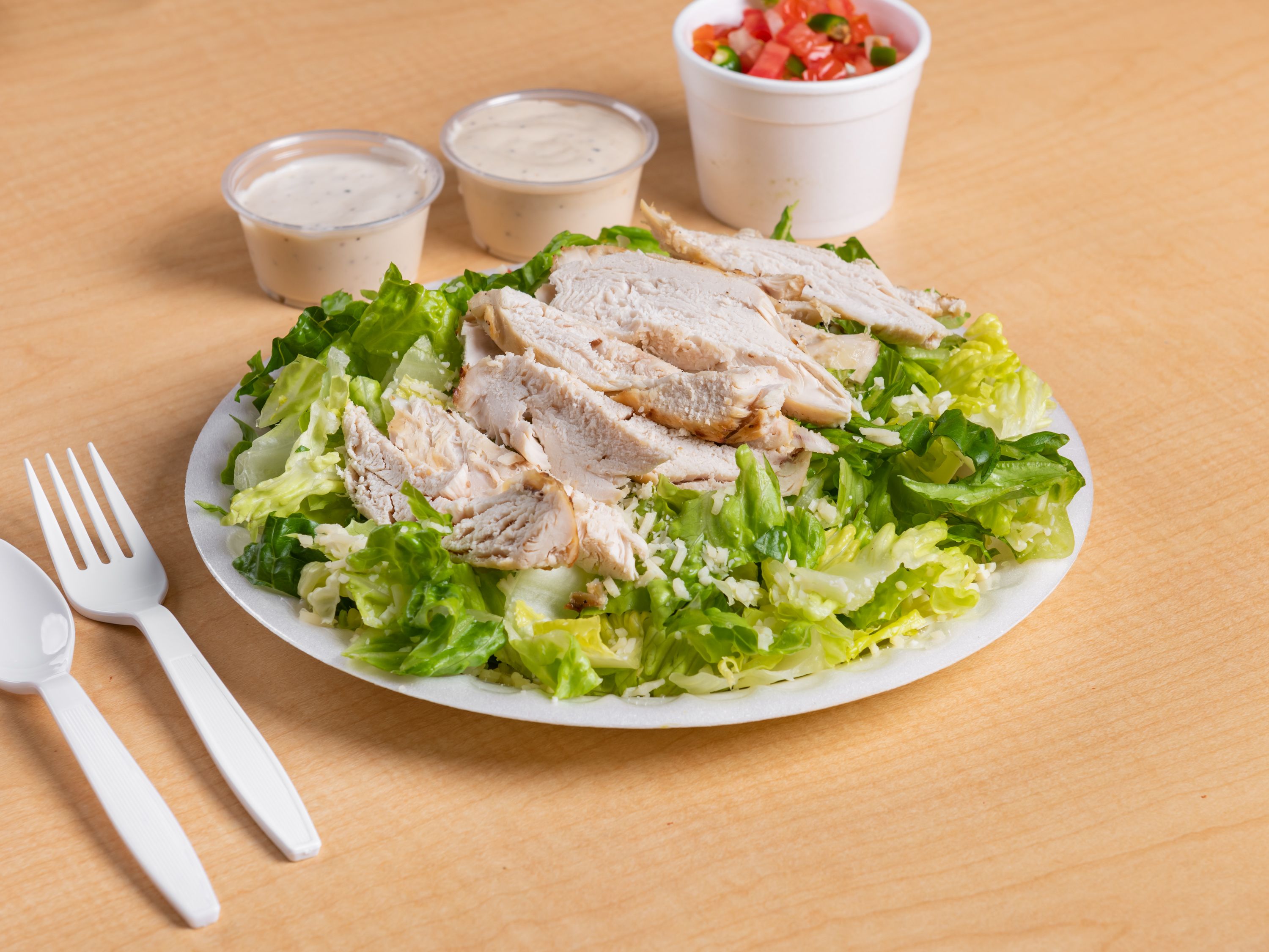 Order Chicken Caesar Salad food online from Chickenuevo store, Tucson on bringmethat.com