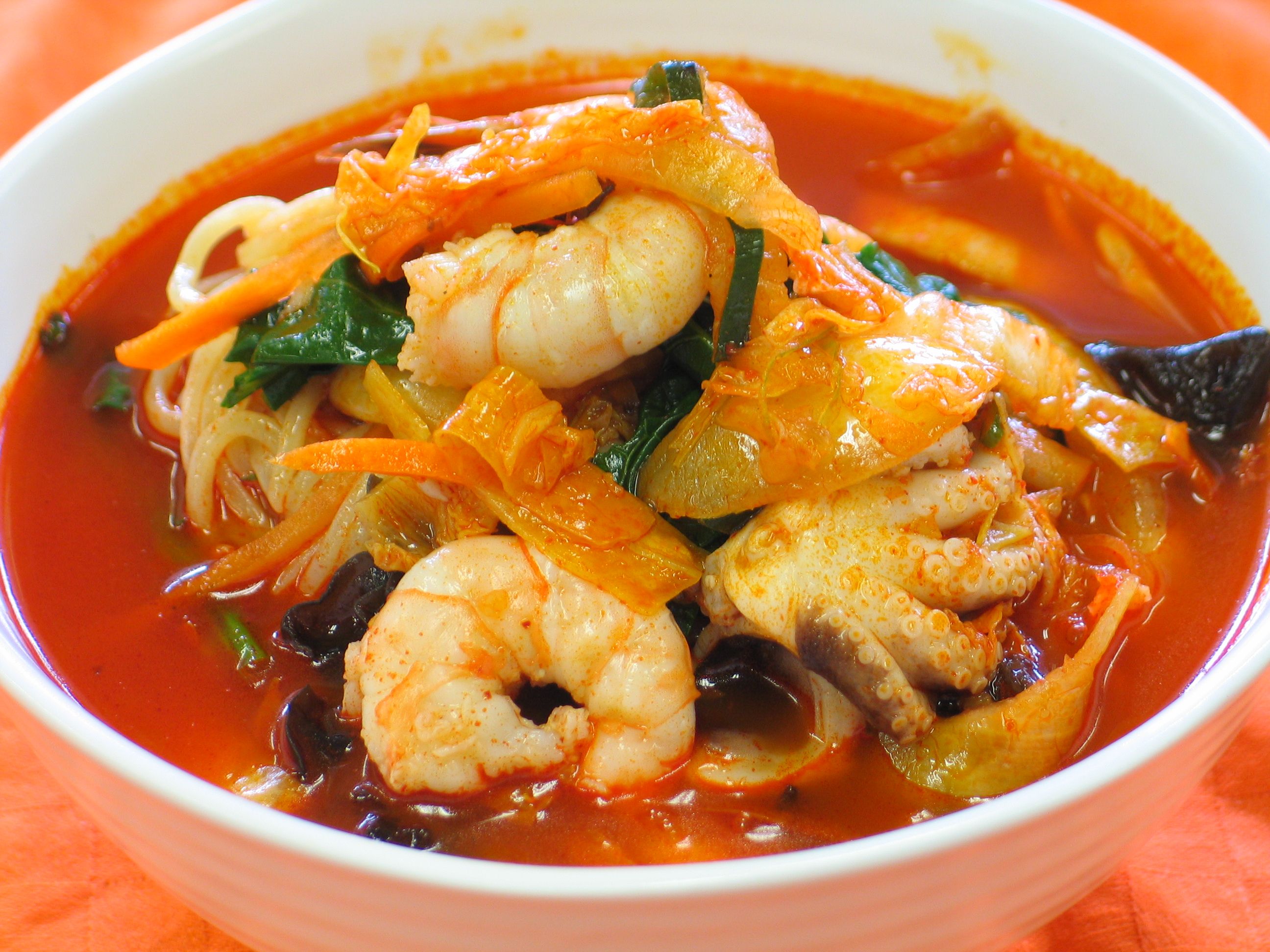 Order Spicy Seafood Noodle Soup   (짬뽕) food online from Cafe Patio store, Fullerton on bringmethat.com