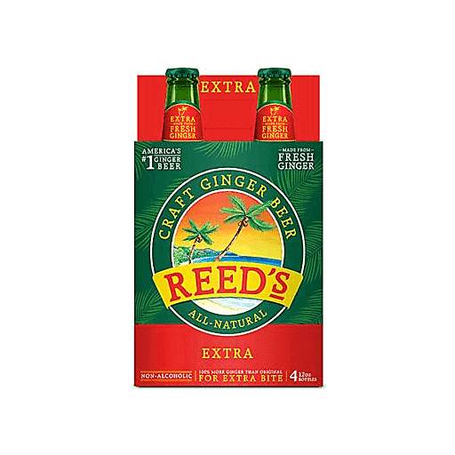 Order Reed's Extra Ginger Beer (4PK 12 OZ) sku:18076 18076 food online from Bevmo! store, Albany on bringmethat.com