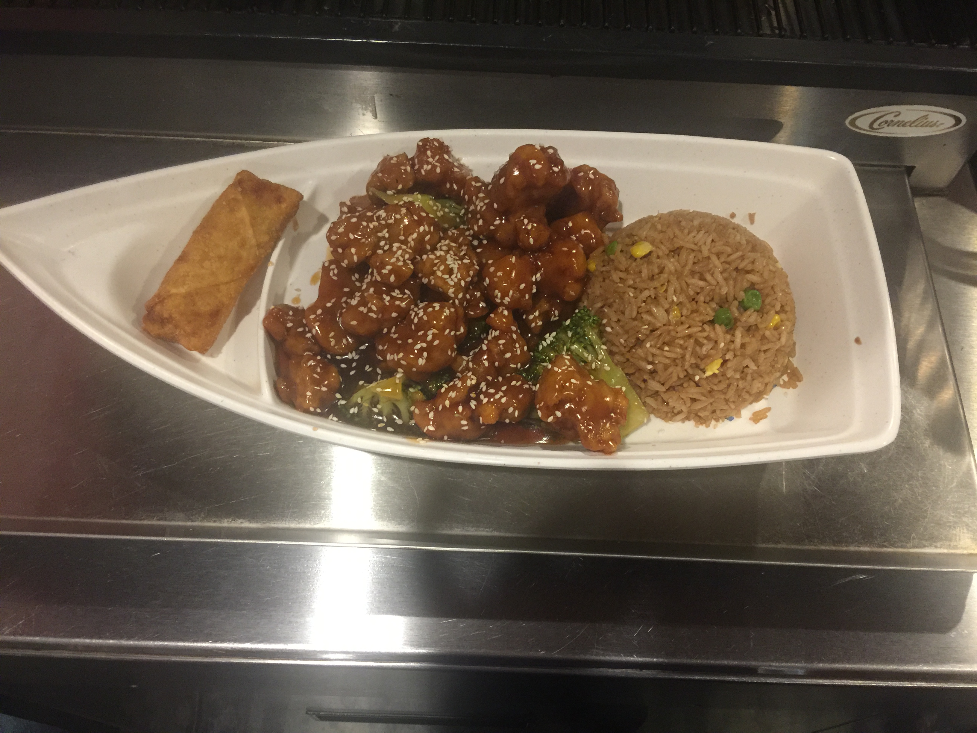 Order C. Sesame Chicken  food online from CHINA CAFE store, Moline on bringmethat.com