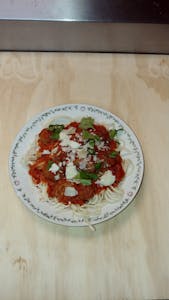 Order Spaghetti food online from Palermo Pizza store, Greensboro on bringmethat.com
