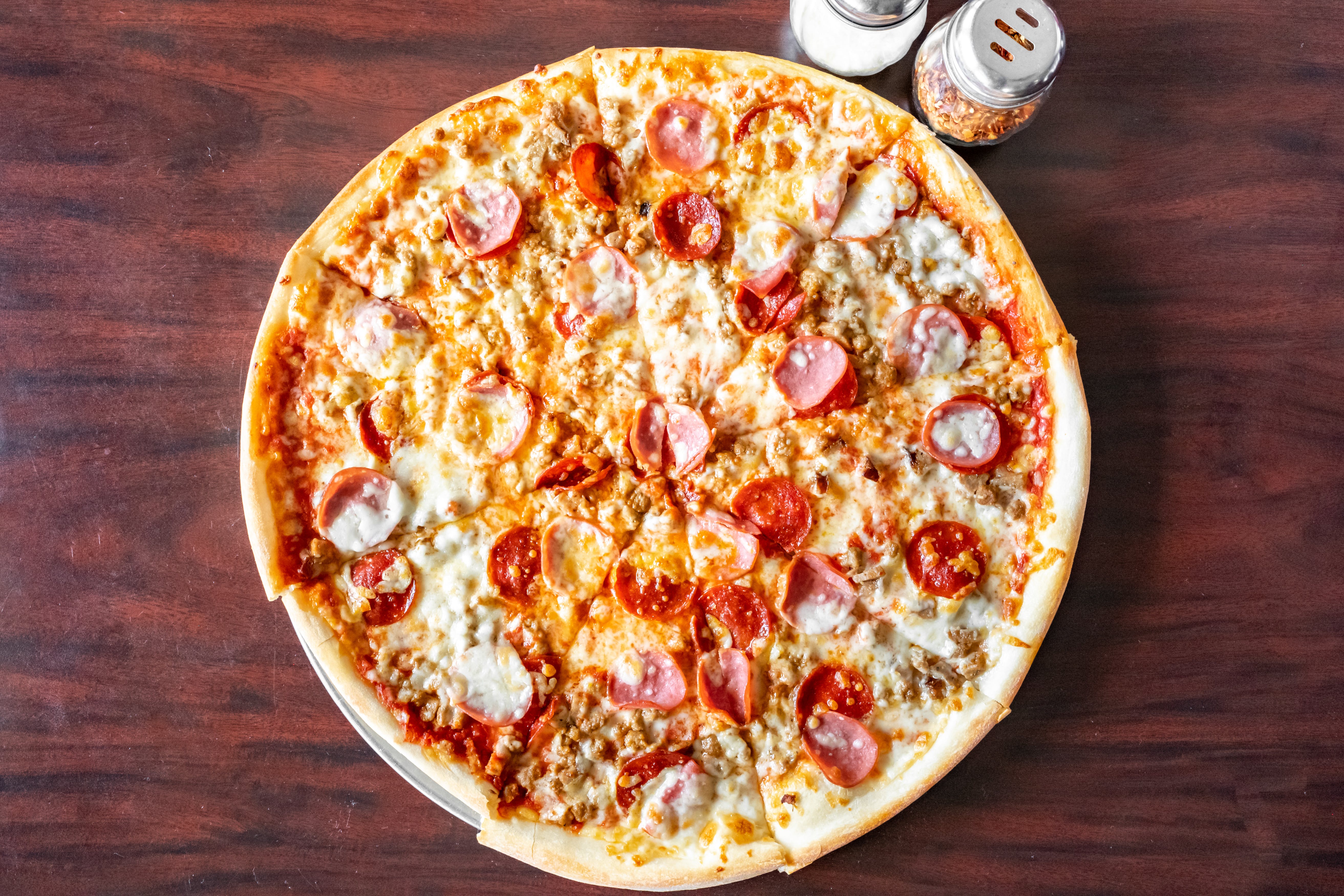Order Meat Lover's Pizza - Small 12'' food online from Napoli Pasta & Pizza store, Joshua on bringmethat.com
