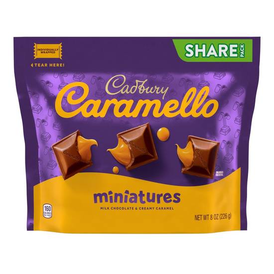 Order Cadbury Caramello Miniatures Milk Chocolate And Caramel Candy Bars, Individually Wrapped, 8 OZ food online from Cvs store, SUNNYVALE on bringmethat.com