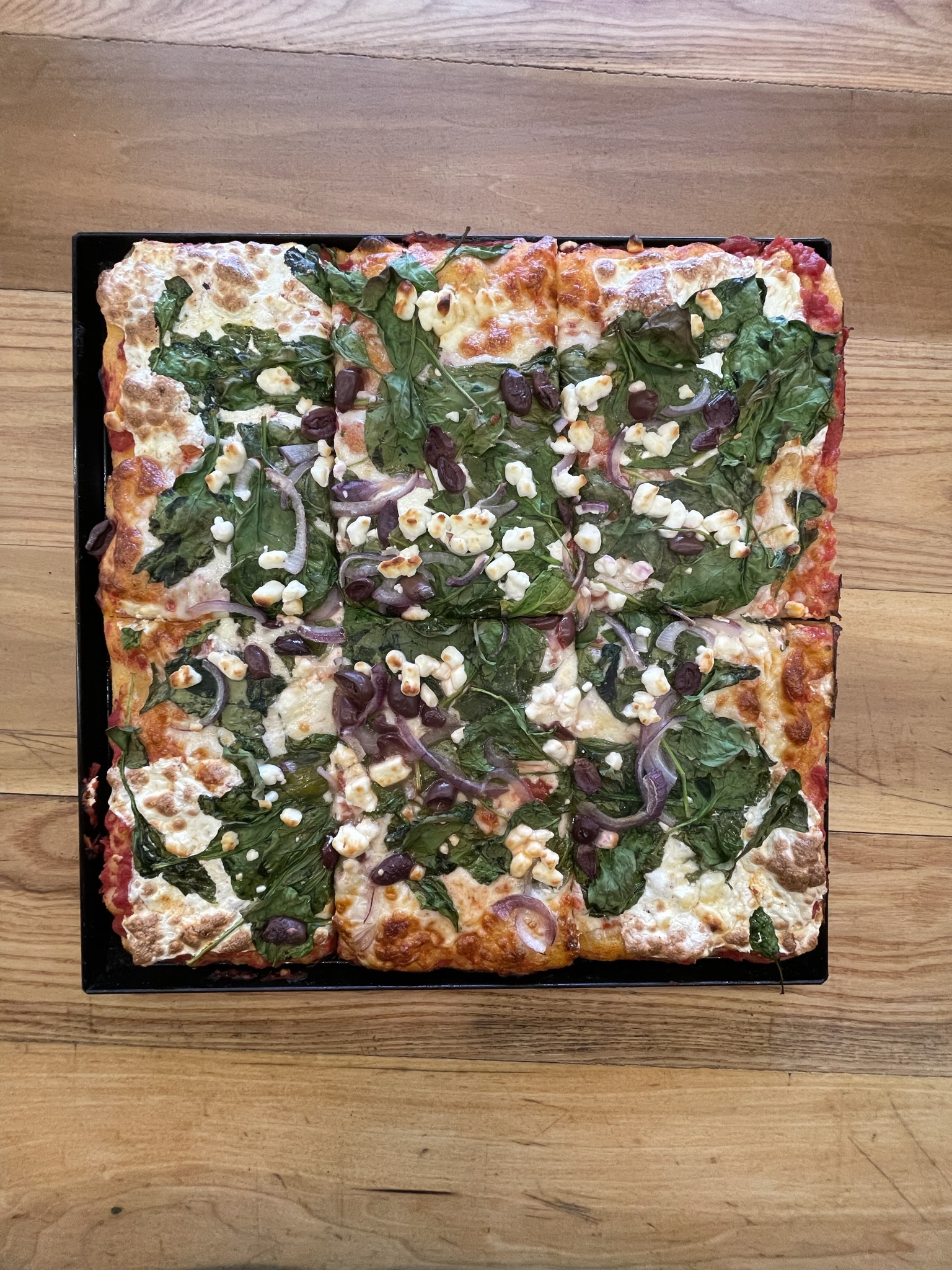 Order Spinach Pizza food online from Sqr Artisan Pizza store, Summit on bringmethat.com