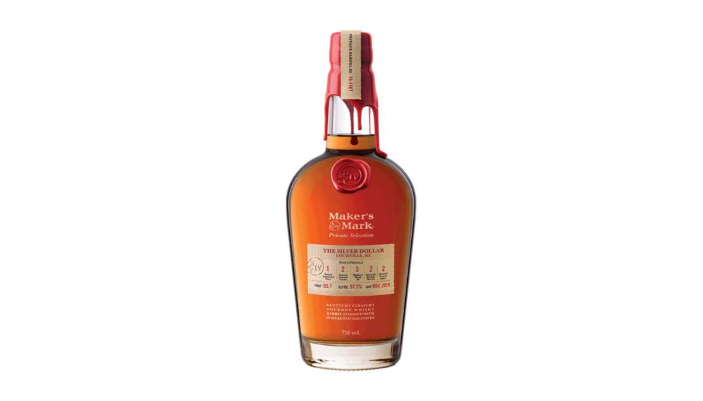 Order Maker's Mark Private Select Kentucky Bourbon Whisky Barrel Finished with Oak Staves 750mL food online from Liquor Palace store, Burbank on bringmethat.com
