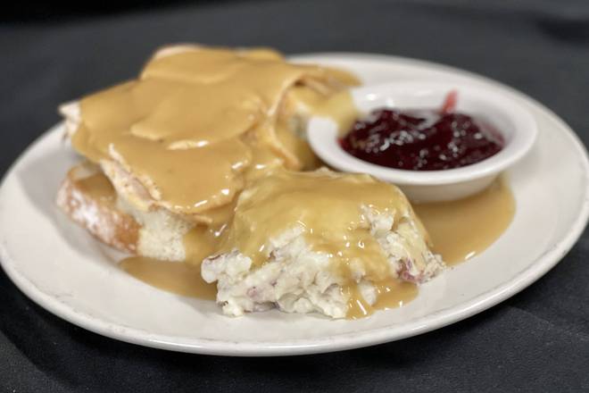 Order Open Face Hot Turkey Sandwich with Mashers food online from Cooper Cave Ale Company store, Glens Falls on bringmethat.com