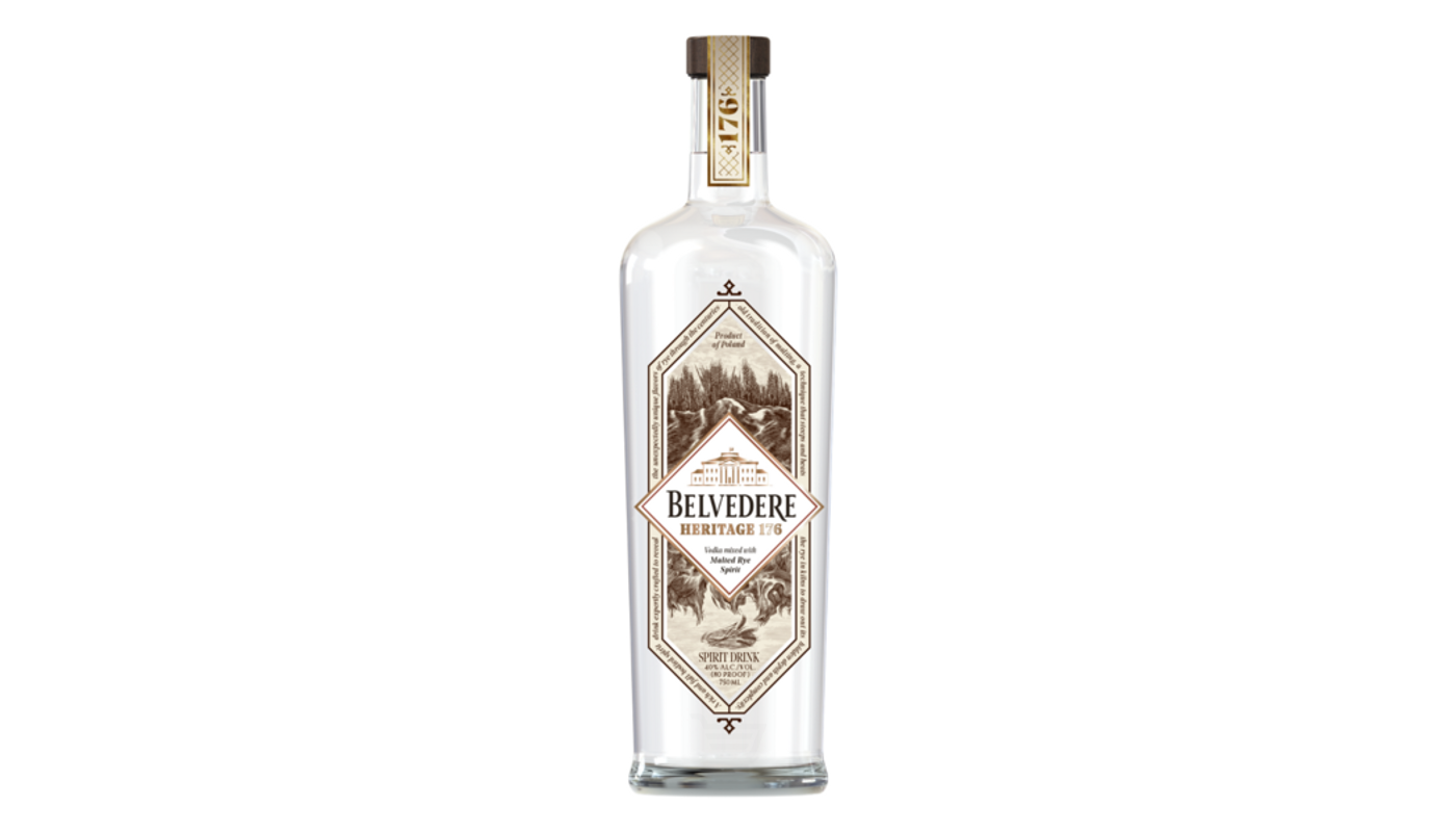 Order Belvedere Heritage 176 750 ml bottle (40% ABV) food online from Liquor Palace store, Burbank on bringmethat.com