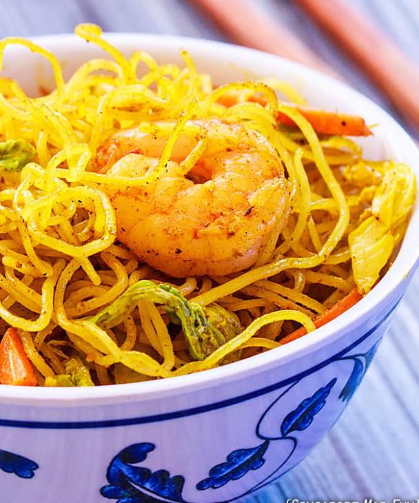Order N4. Singapore Rice Noodle food online from Jasmine Chinese & Asian Cafe store, Lone Tree on bringmethat.com