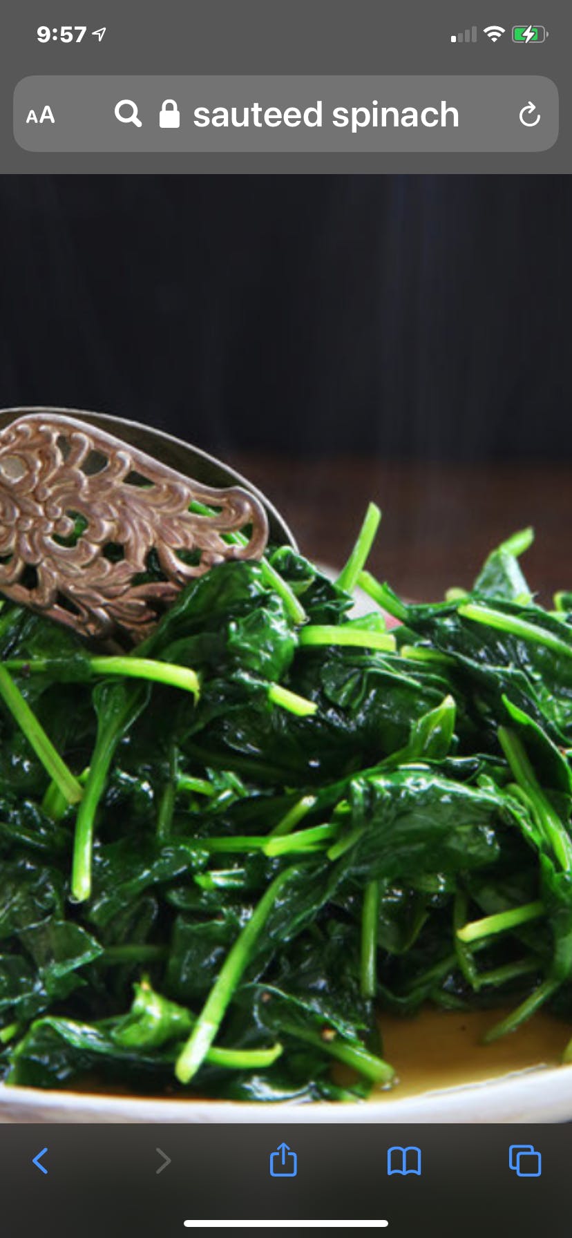 Order Spinach - Side food online from Il Forno store, Branchburg on bringmethat.com