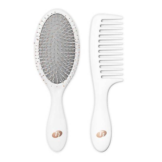 Order T3 2-Piece Shower Comb and Brush Detangle Duo in White food online from Bed Bath &Amp; Beyond store, San Luis Obispo on bringmethat.com