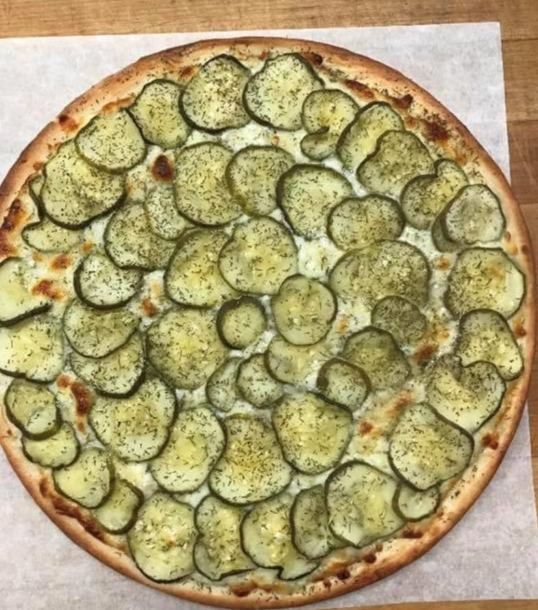 Order Dill Pickle Pizza - Small 10'' food online from Big D Pizza store, Clyde on bringmethat.com