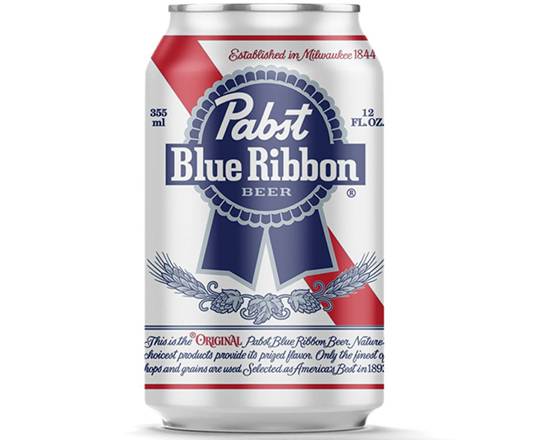 Order Pabst Blue Ribbon 12oz, 4.8% ABV food online from Hooters store, Irving on bringmethat.com