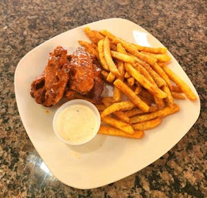 Order Wings & Fries (5 Wings) food online from Chill N Grill Xpress store, Summerville on bringmethat.com