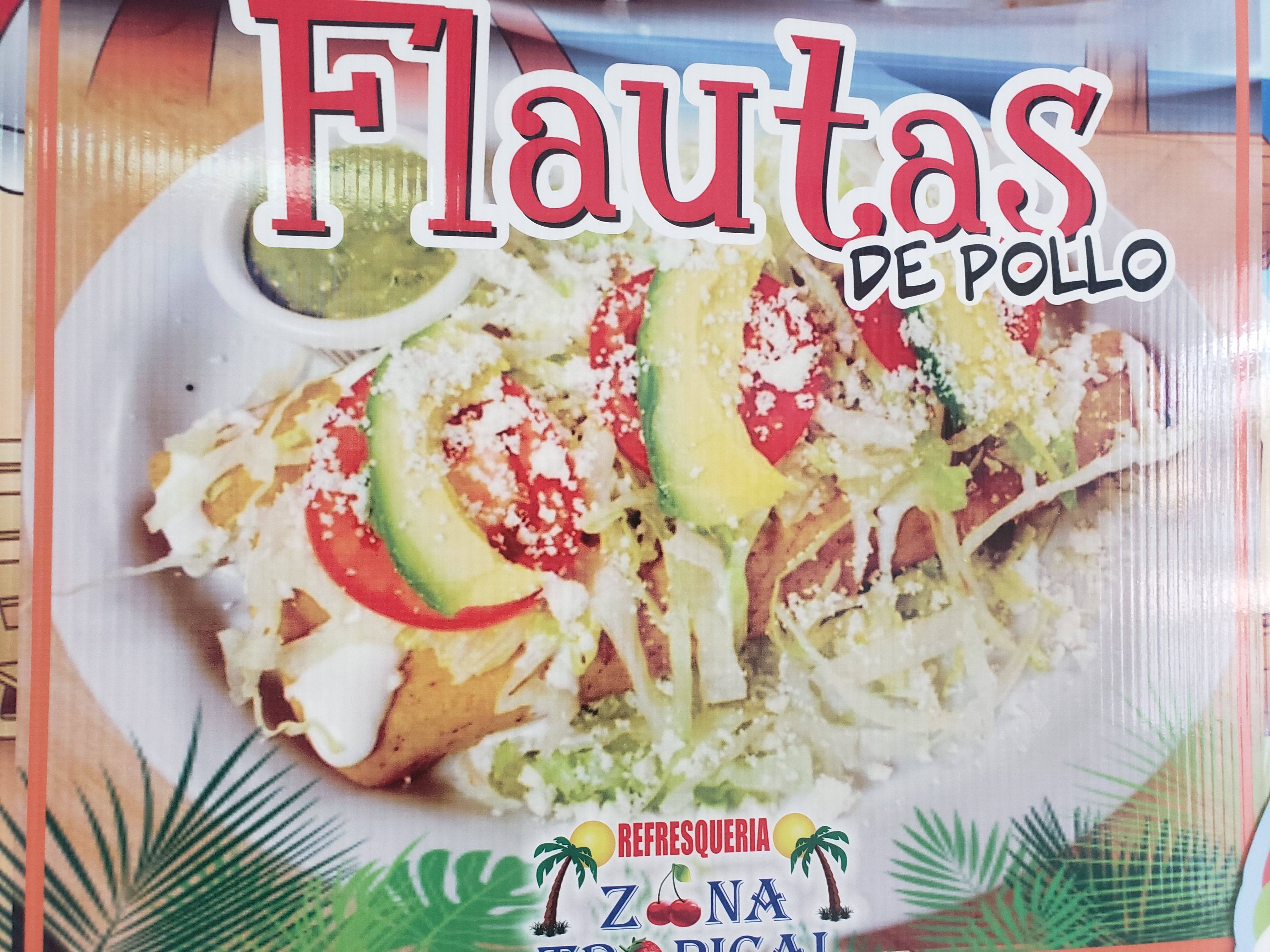 Order FLAUTAS (CHICKEN) food online from Refresqueria Zona Tropical store, Houston on bringmethat.com