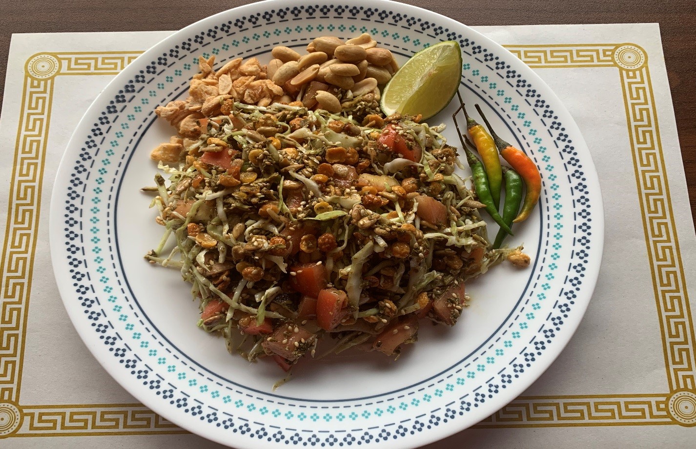 Order 8. Tea Leaf Salad food online from Taste Of Burma store, Daly City on bringmethat.com