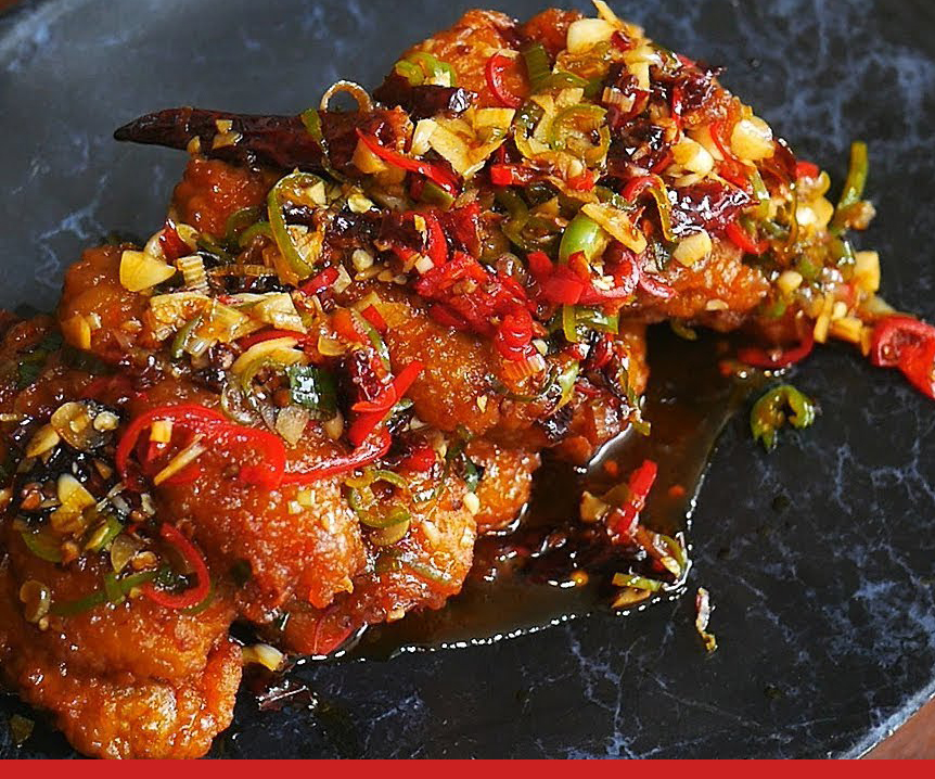 Order Spicy Garlic Wings   (깐풍 치킨윙) food online from Cafe Patio store, Fullerton on bringmethat.com