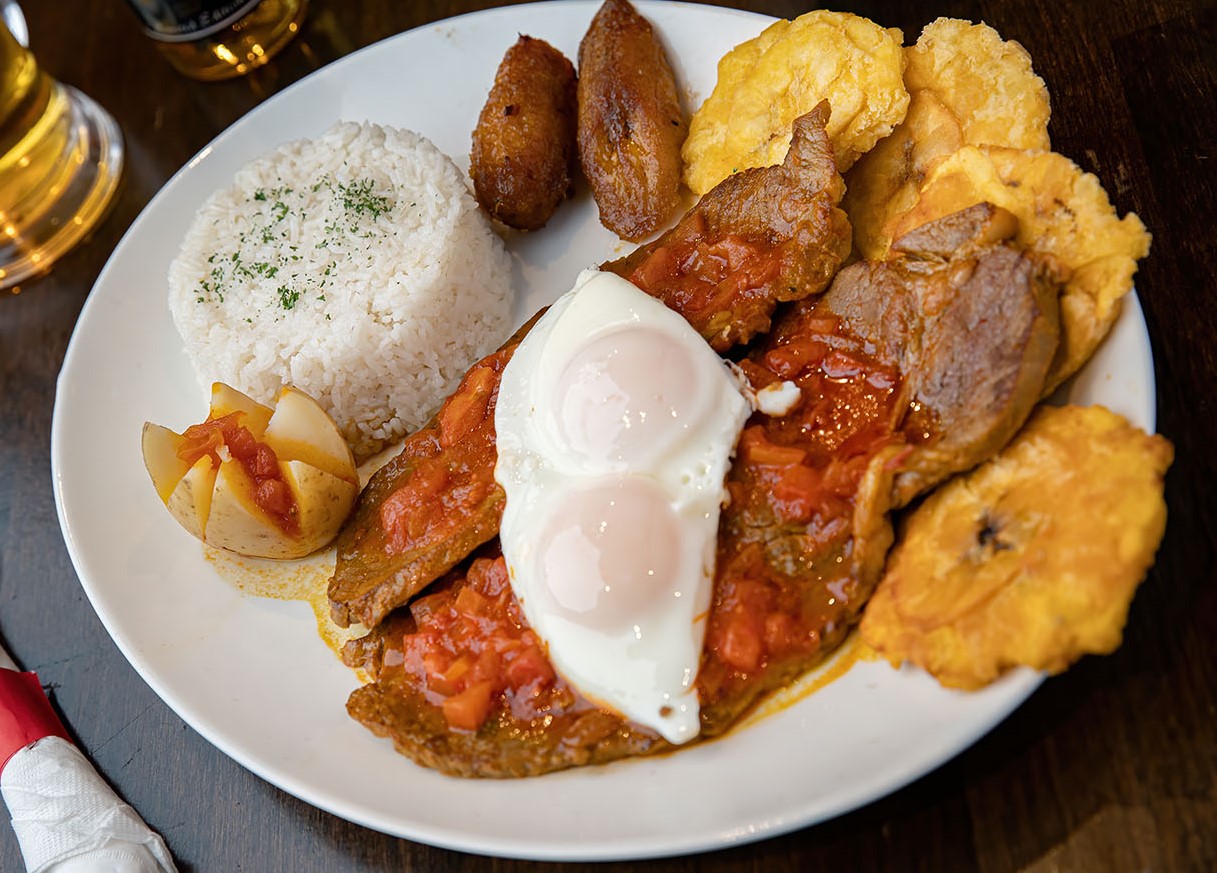 Order Bistec a Caballo food online from Noches De Colombia store, Randolph on bringmethat.com