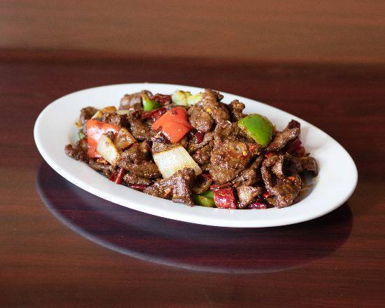 Order Fried Beef with Cumin (红袍孜然牛) food online from Szechuan Gourmet store, Strongsville on bringmethat.com