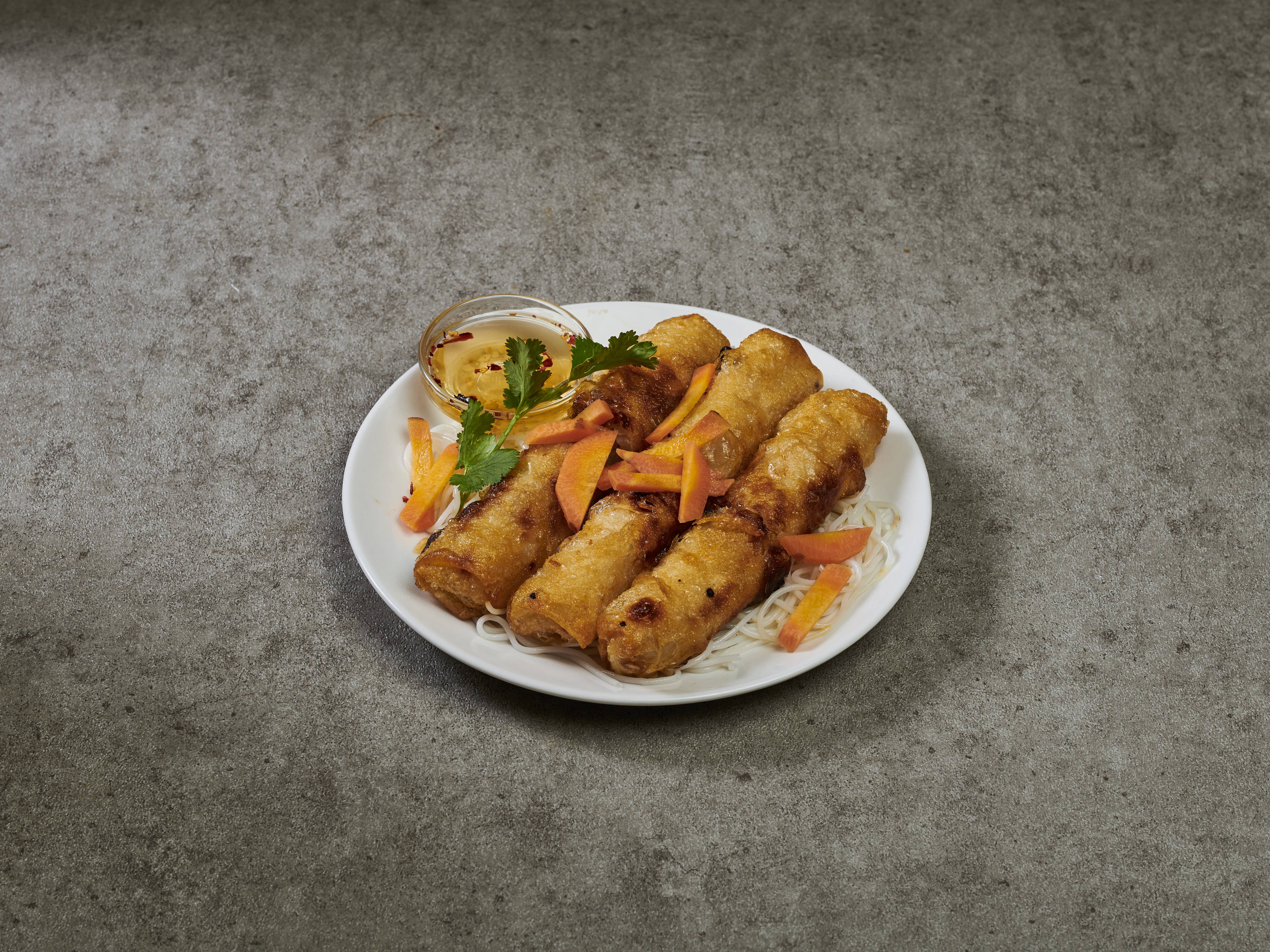Order 3 Vietnamese Egg Rolls food online from You & Mee Noodle House store, Boulder on bringmethat.com