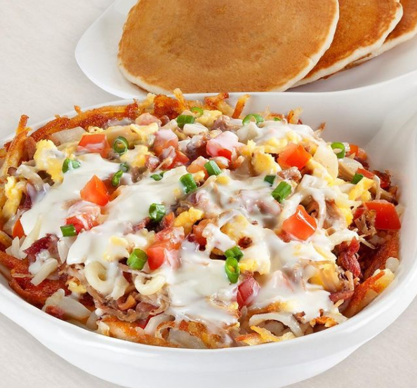 Order Carnitas Queso Skillet food online from Jimmy Egg store, Midwest City on bringmethat.com