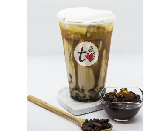 Order Vanilla Coffee (w/ salted cream mousse, coffee jelly & caramel drizzle) food online from TeaLove Ontario store, Ontario on bringmethat.com