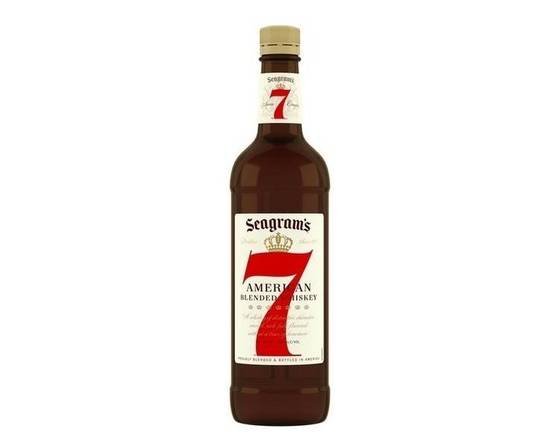 Order Seagram's 7 Crown, 1.75L whiskey (40.0% ABV) food online from NEWBRIDGE WINES & SPIRITS CORP store, Levittown on bringmethat.com