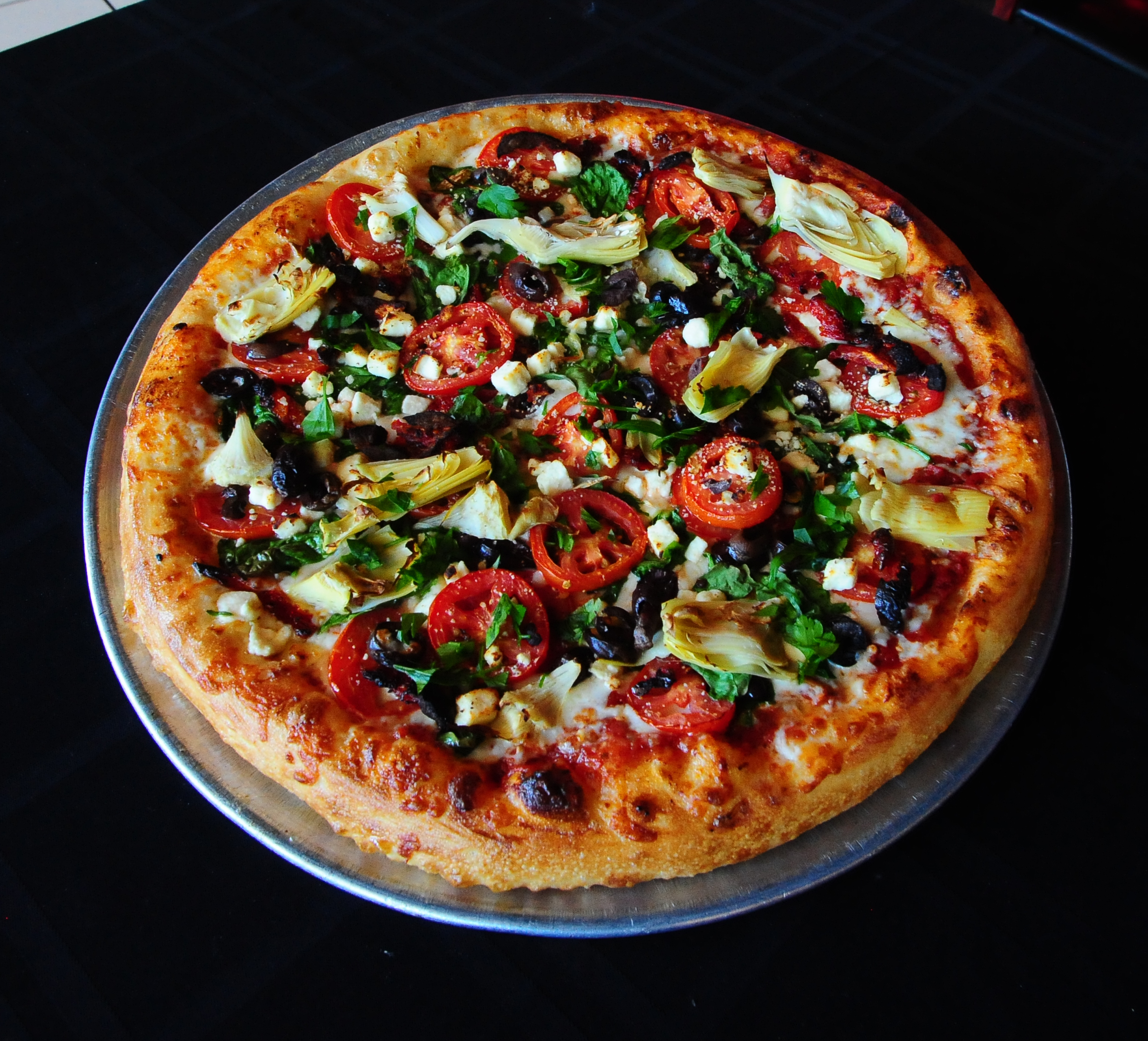Order Mediterranean Pizza food online from Streets Of New York store, Peoria on bringmethat.com