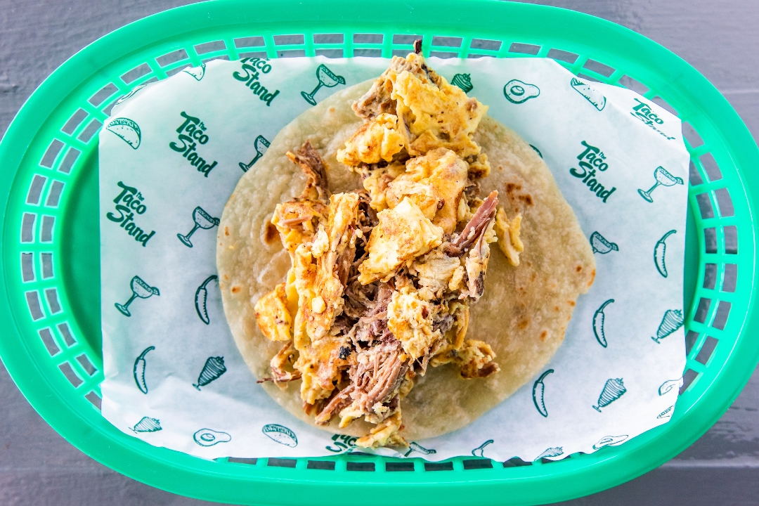 Order Brisket & Egg food online from The Taco Stand store, Houston on bringmethat.com