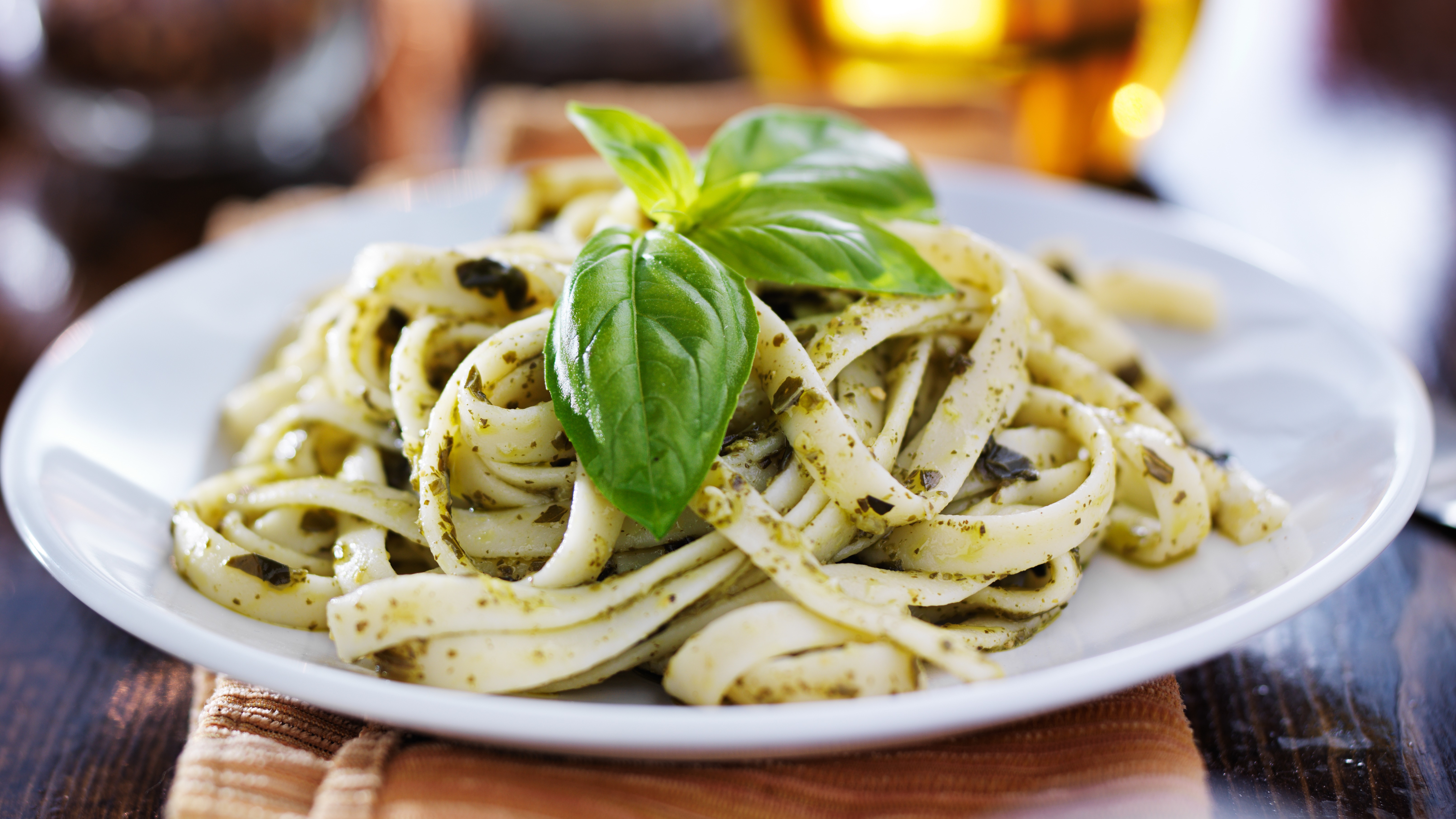 Order Pesto Fettuccine food online from The Pasta store, San Francisco on bringmethat.com