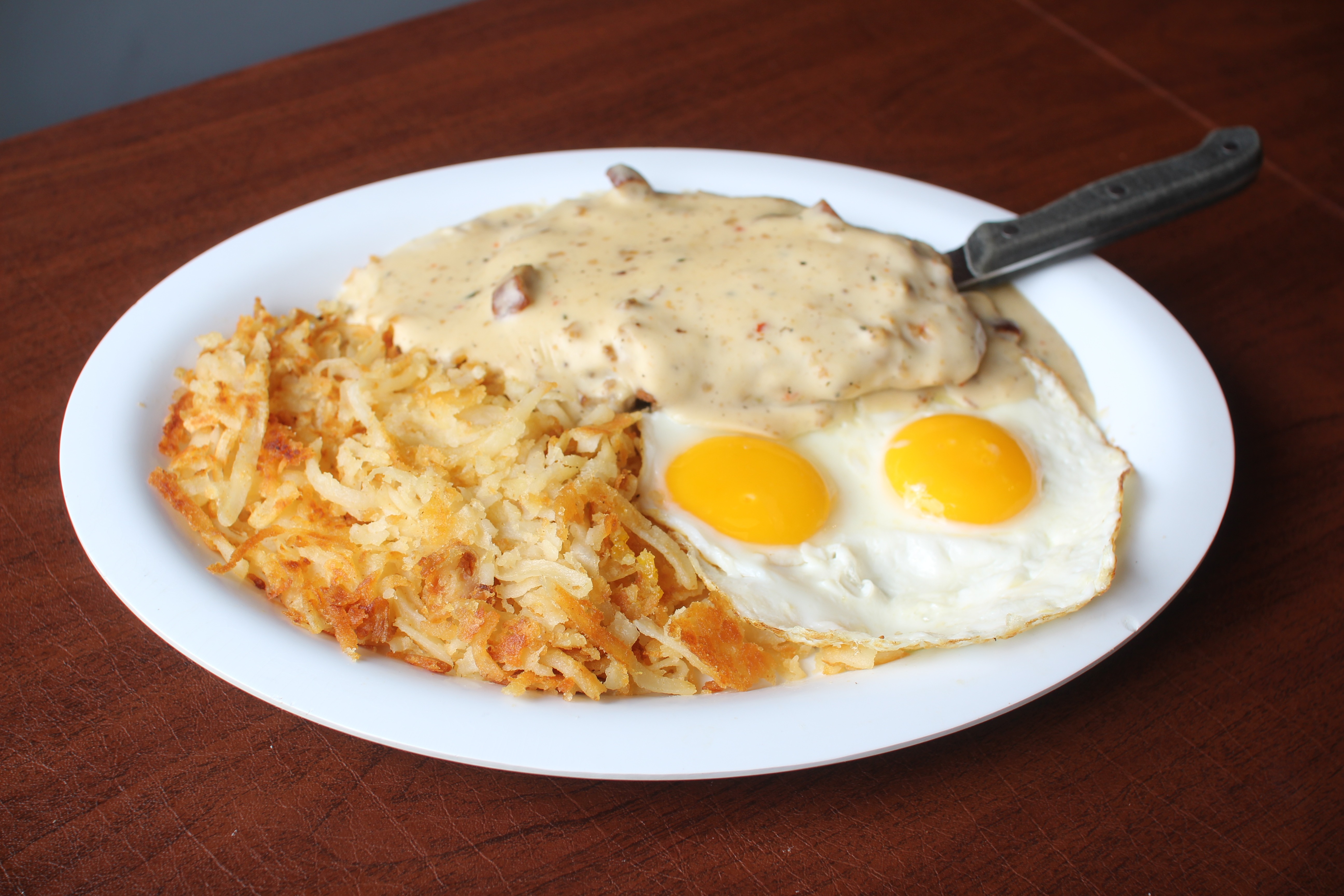 Order Country Fried Steak & Sausage Gravy food online from Deluxe Diner store, Chicago on bringmethat.com