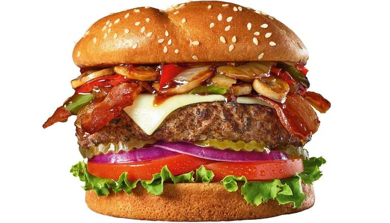 Order Spill the Bourbon Burger   food online from The Burger Den store, Las Vegas on bringmethat.com