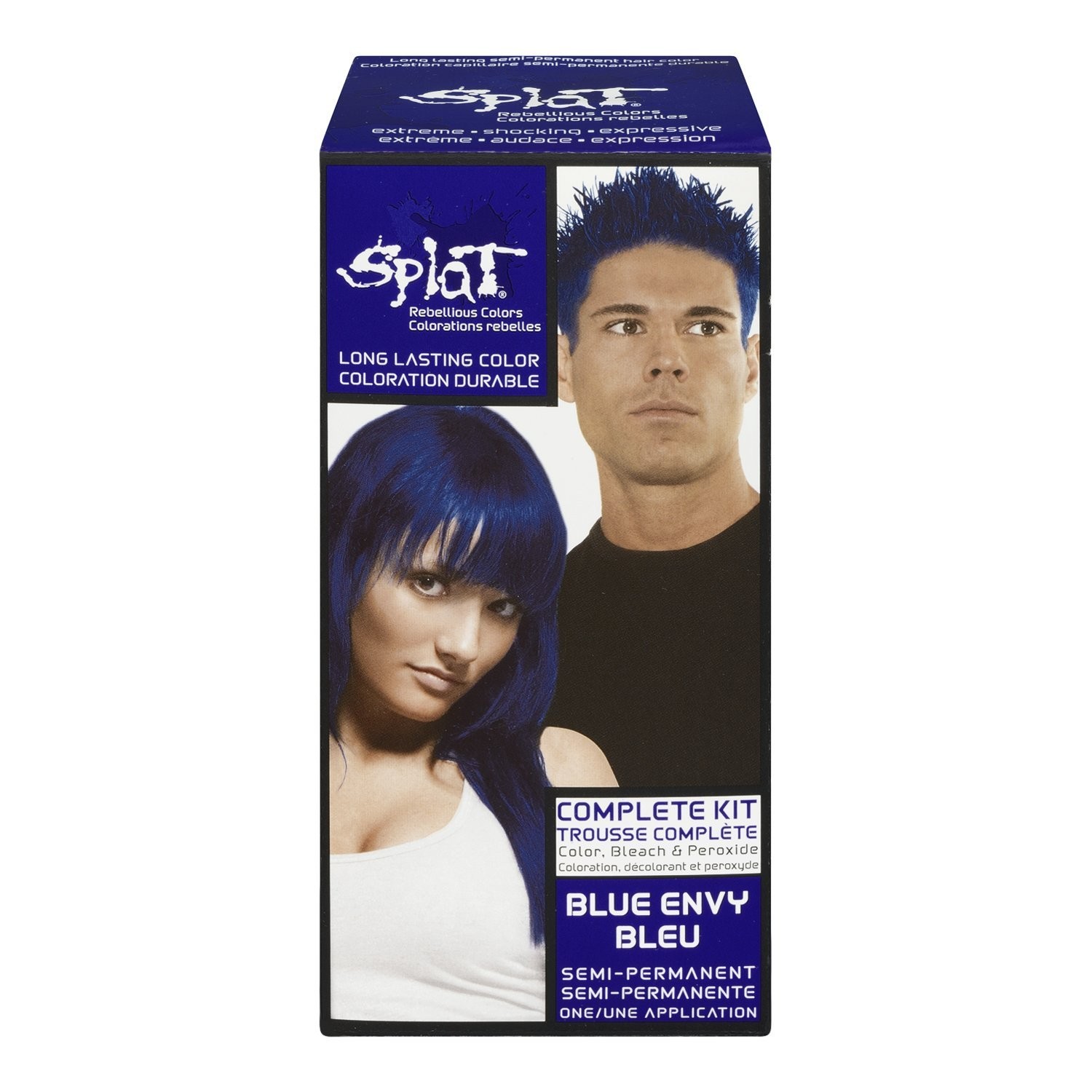 Order Splat Complete Kit with Bleach and Semi Permanent Hair Color, Blue Envy food online from Rite Aid store, MILLER PLACE on bringmethat.com