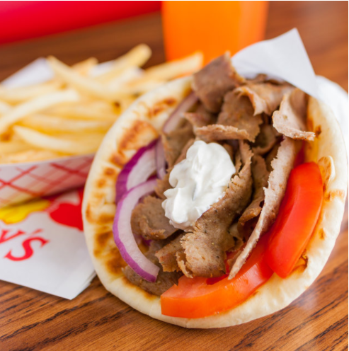 Order 7. Gyros food online from Wolfy's store, Chicago on bringmethat.com
