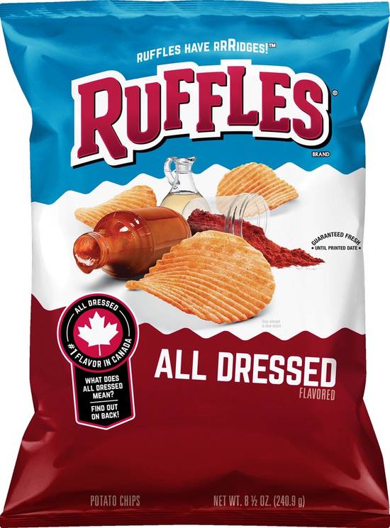 Order Ruffles Potato Chips All Dressed Flavored (8.5 oz) food online from Rite Aid store, Eugene on bringmethat.com