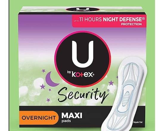 Order U by Kotex Security Overnight Pads food online from Trio Pharmacy store, Columbus on bringmethat.com