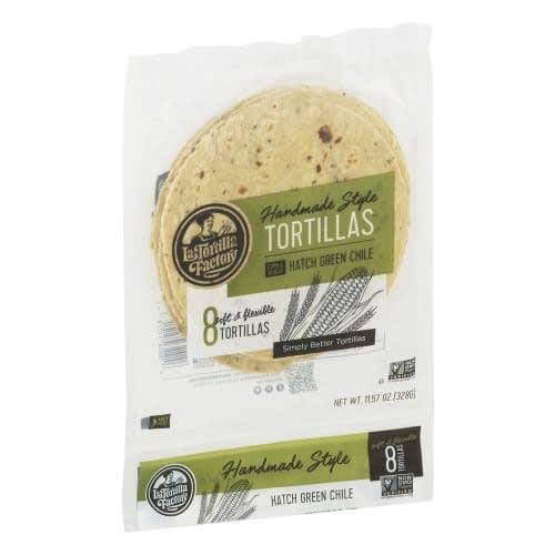Order La Tortilla Factory · Handmade Style Hatch Green Chile Tortillas (8 tortillas) food online from United Supermarkets store, Plainview on bringmethat.com