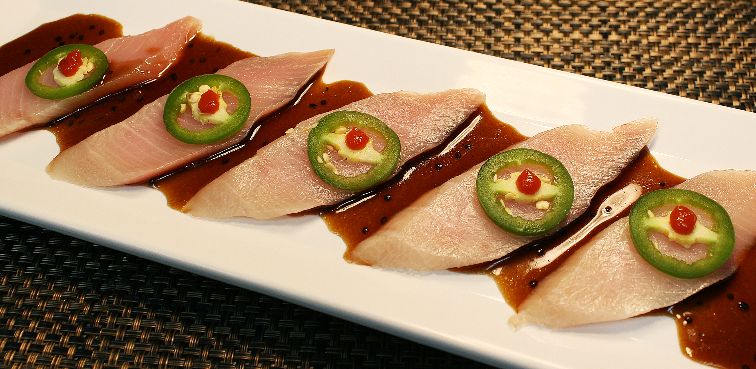 Order Yellowtail Carpaccio Special food online from Oki Doki Roll & Sushi store, Brea on bringmethat.com