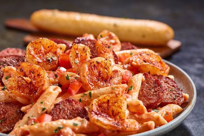 Order Blackened Shrimp & Sausage Pasta food online from Ruby Tuesdays store, Milledgeville on bringmethat.com