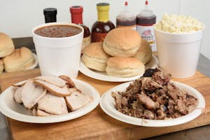 Order #2 Family Pack (Feeds 8) food online from Hog Wild Pit Bar-B-Q store, Derby on bringmethat.com