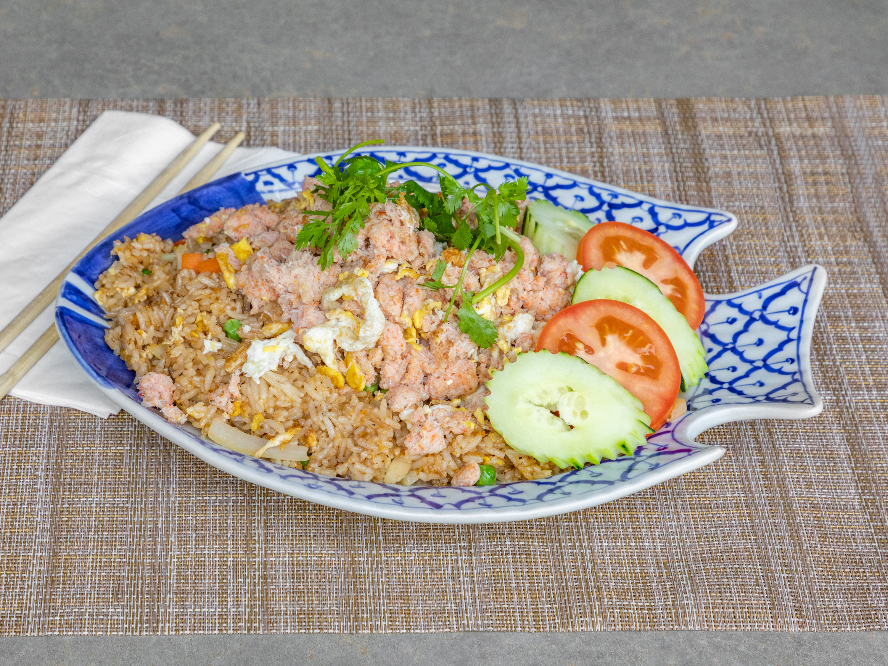 Order 79. Thai Crab Fried Rice food online from Phuket Thai Restaurant store, Redondo Beach on bringmethat.com