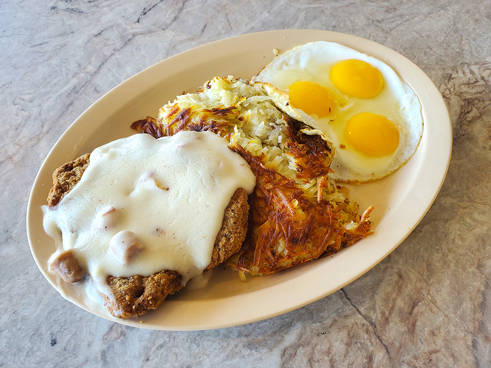 Order Chicken, Fried Steak & Egg..not served after 1pm food online from Louis Place Burgers store, Long Beach on bringmethat.com