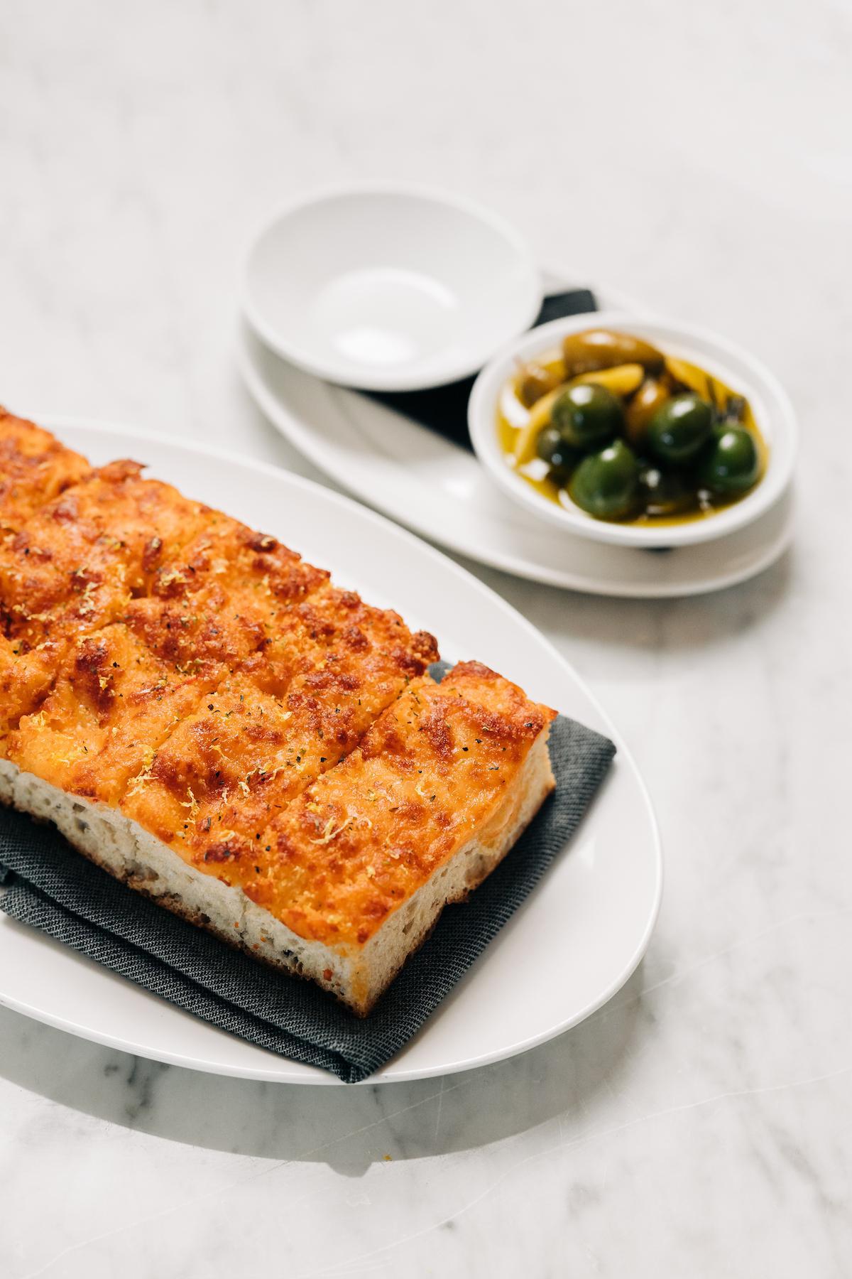 Order Cheese-Baked Focaccia food online from Rpm Seafood store, Chicago on bringmethat.com