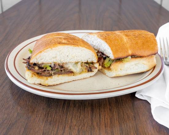 Order Philly Cheese Sandwich food online from Roger Deli store, Mountain View on bringmethat.com