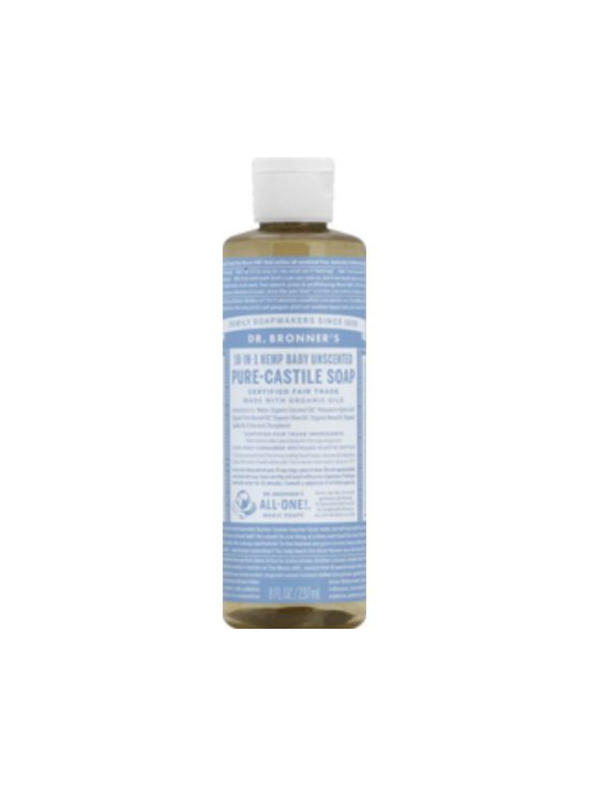 Order Dr. Bronner Baby Unscented Liquid Soap (8 oz) food online from Light Speed Market store, Los Angeles on bringmethat.com
