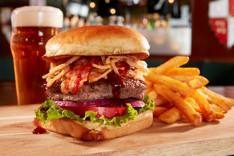 Order BBQ Bacon Burger food online from Tilted Kilt store, Prince George on bringmethat.com