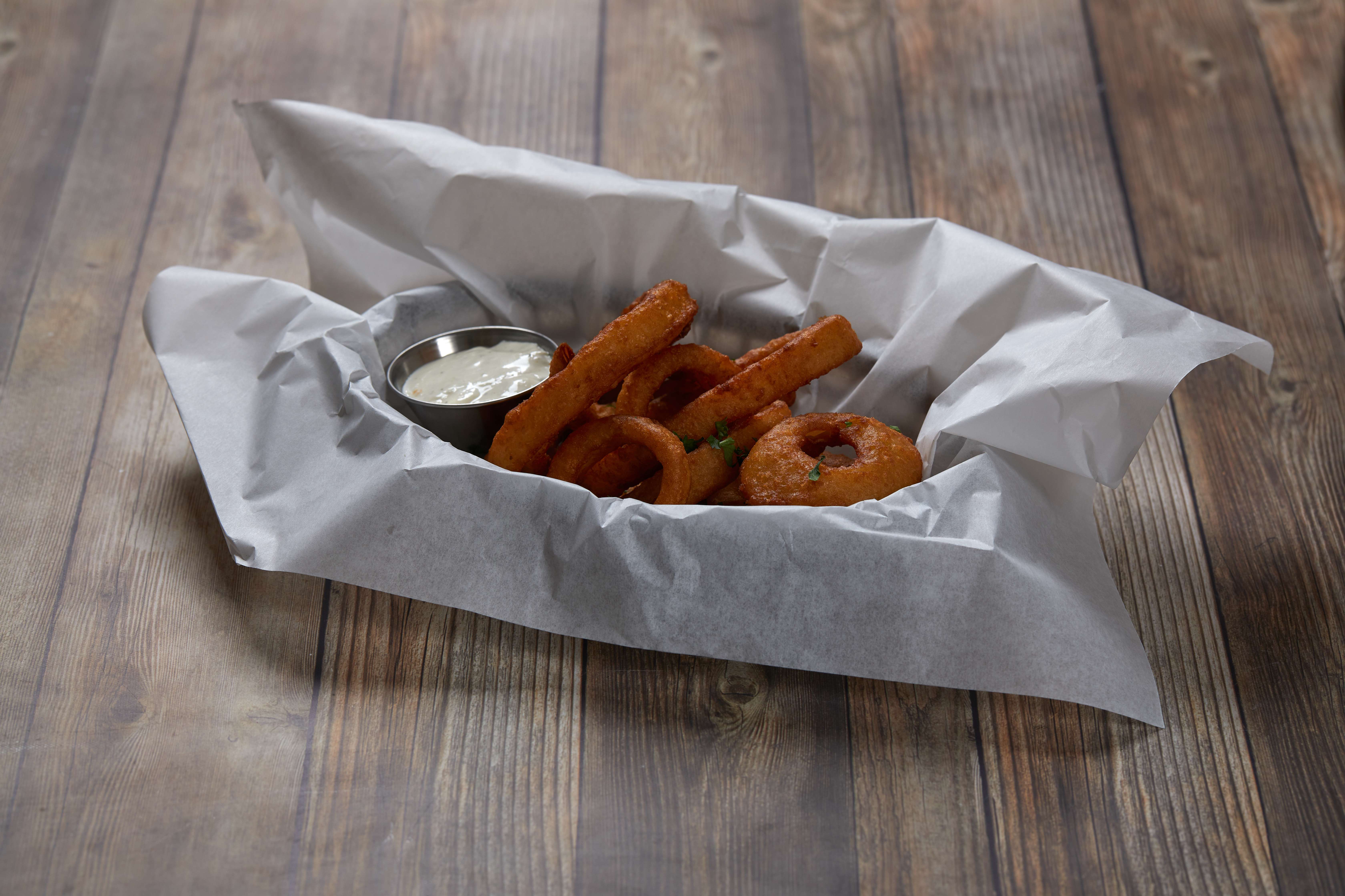 Order Onion Rings food online from Americano Burgers store, Seattle on bringmethat.com