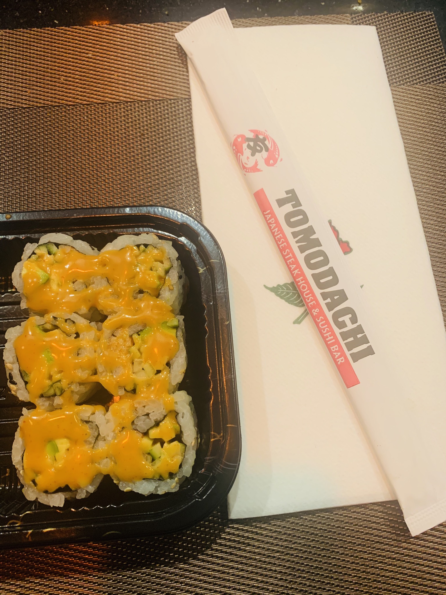 Order 12. Spicy California Roll food online from Tomodachi Japanese Steakhouse & Sushi Bar store, Royersford on bringmethat.com