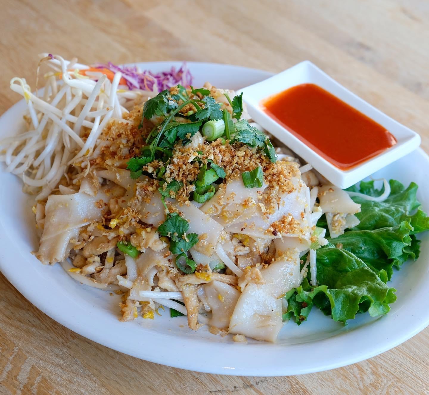 Order Kua Gai Noodle food online from Chaiya thai restaurant store, San Francisco on bringmethat.com